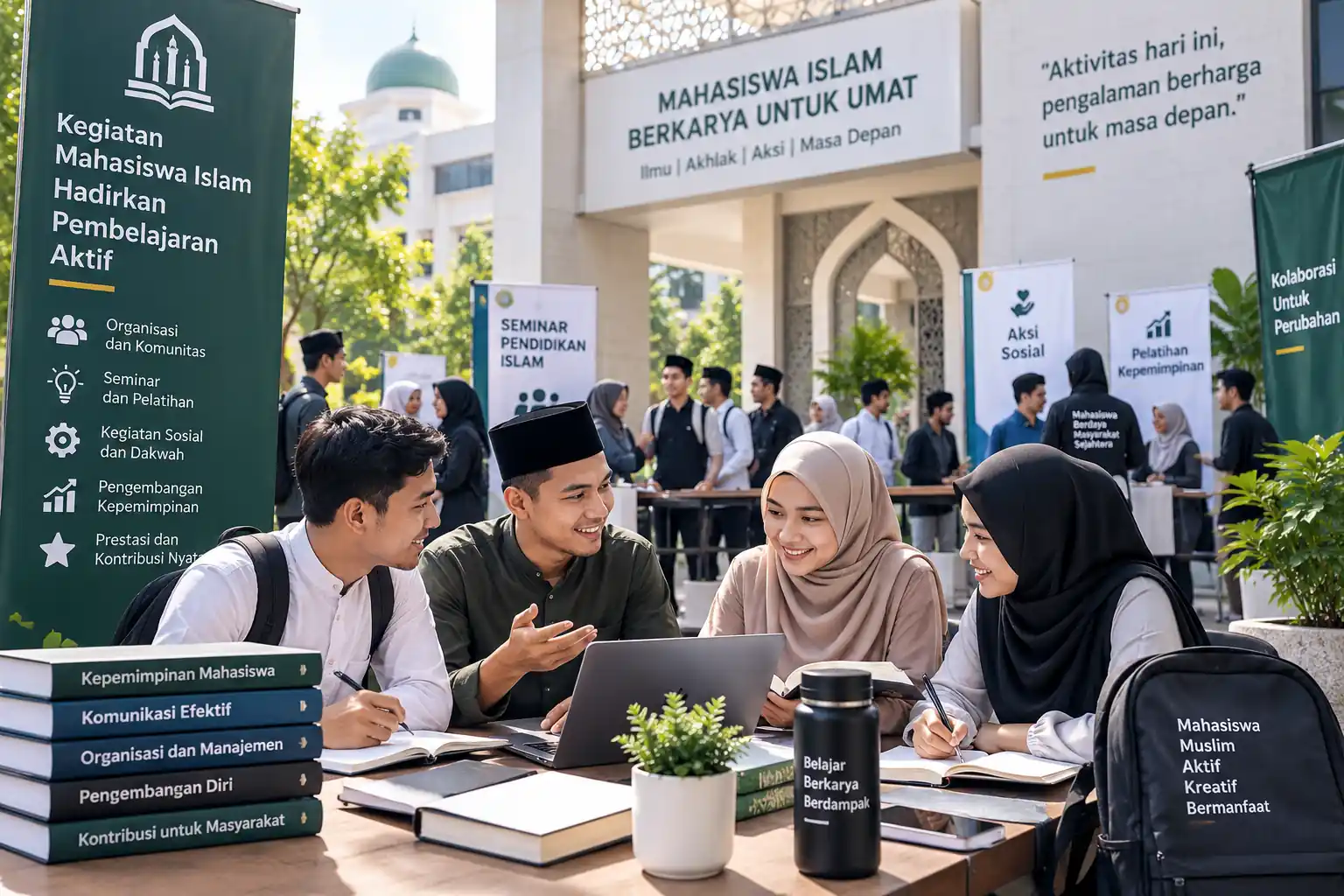 mahasiswa Islam mengikuti kegiatan kampus untuk mengembangkan kepemimpinan, komunikasi, dan pengalaman akademik