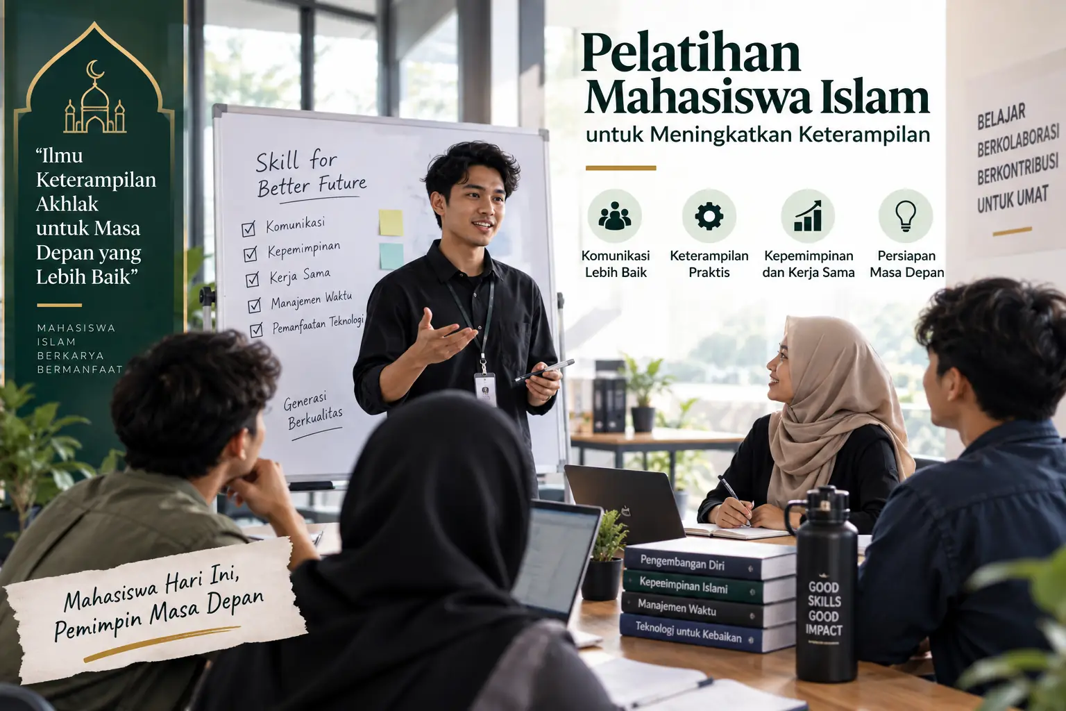 Mahasiswa Islam mengikuti pelatihan untuk meningkatkan keterampilan