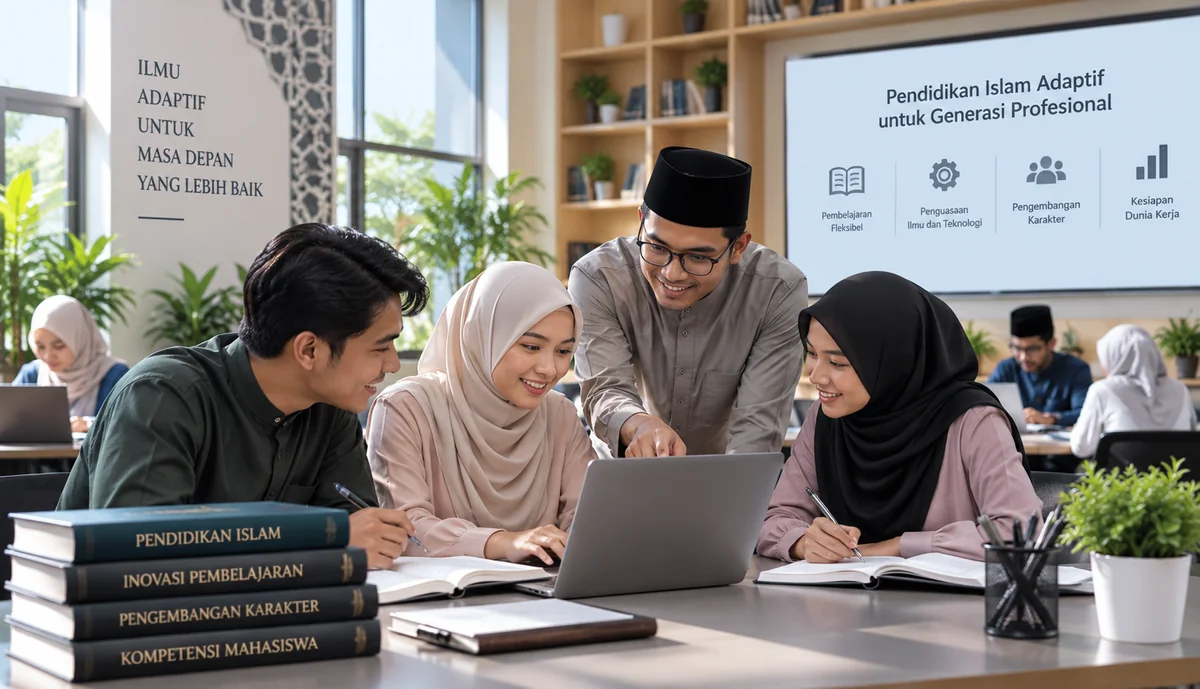 mahasiswa mengikuti pembelajaran Islam adaptif berbasis teknologi