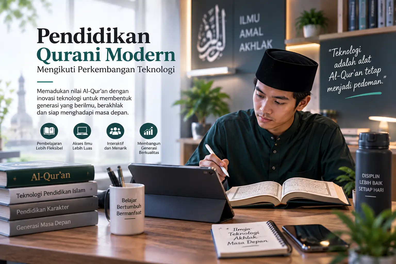 Mahasiswa mempelajari Al-Quran dengan dukungan teknologi digital