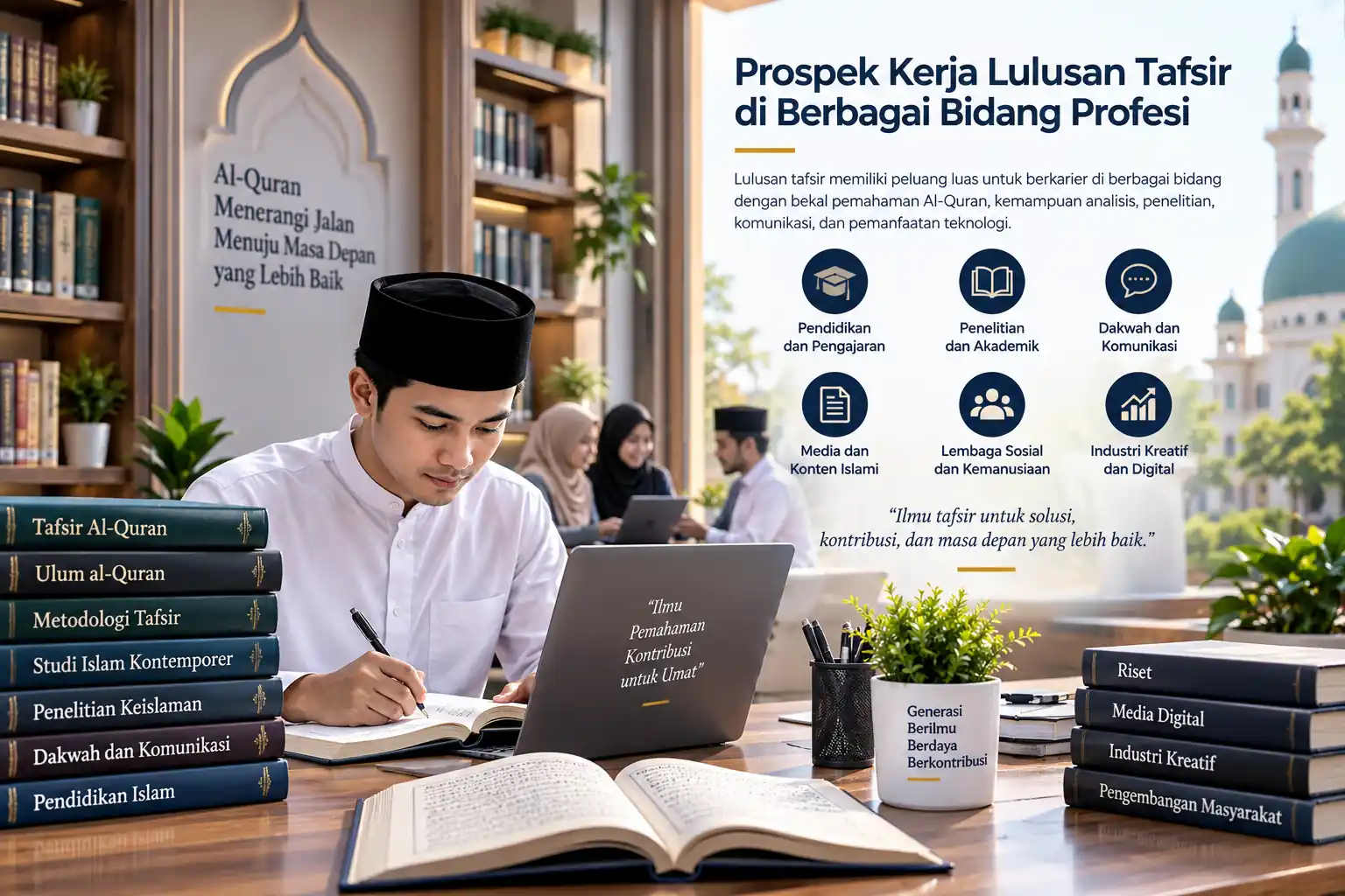 lulusan tafsir mempersiapkan karier melalui pendidikan, penelitian, media, komunikasi, dan industri digital