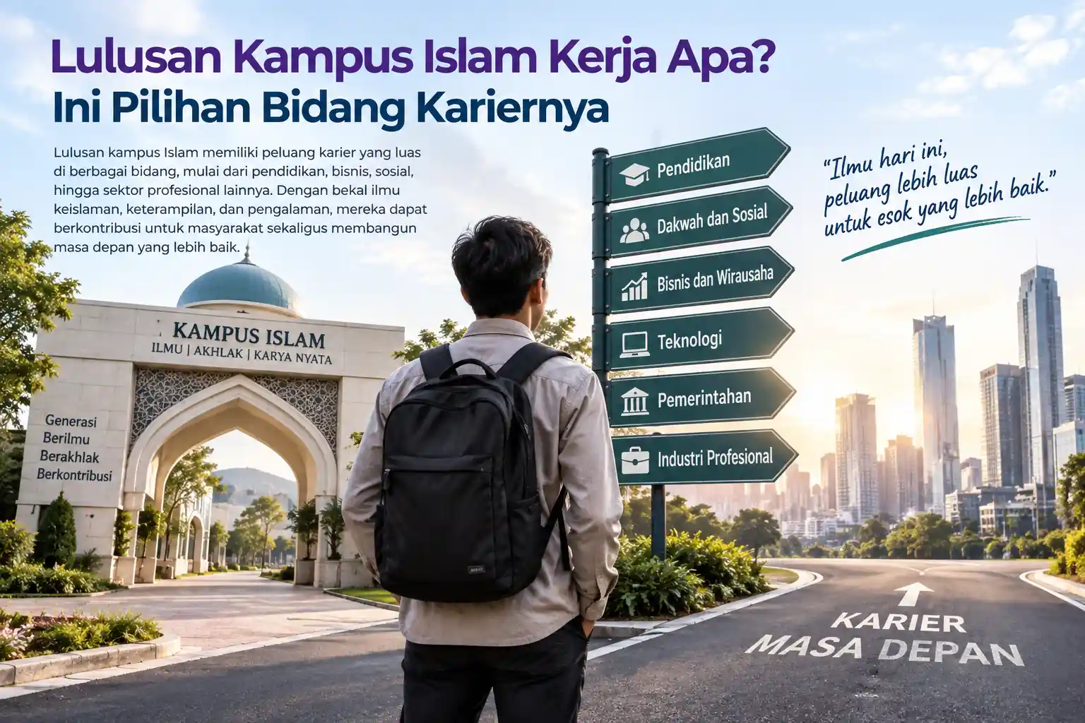 lulusan kampus Islam melihat berbagai pilihan bidang karier setelah menyelesaikan kuliah
