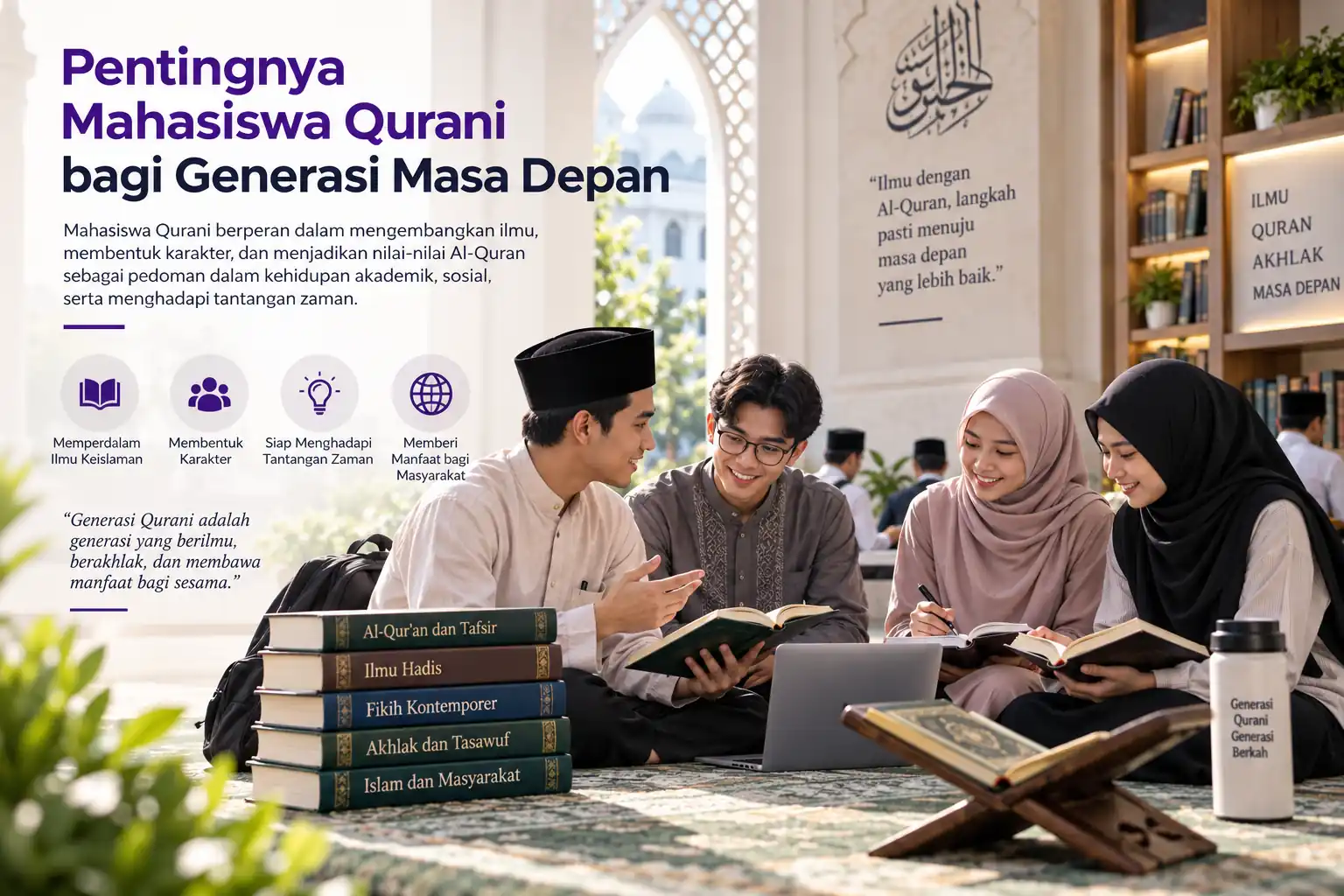 mahasiswa Qurani belajar bersama untuk membangun ilmu dan karakter
