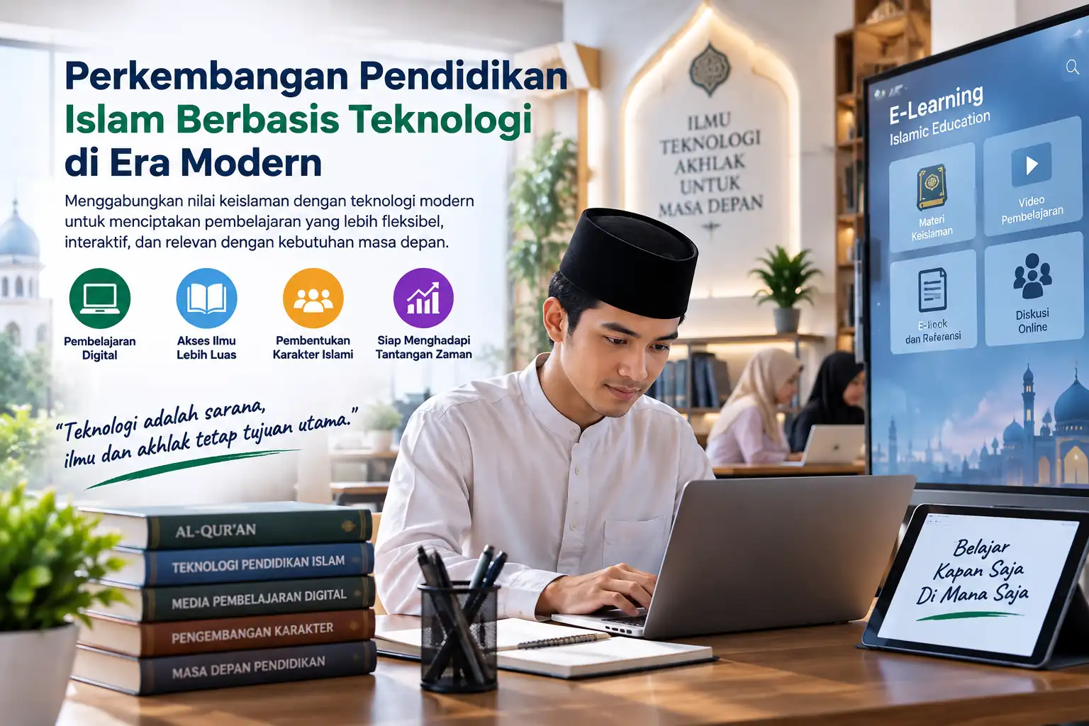 mahasiswa memanfaatkan teknologi digital untuk mendukung pembelajaran Islam modern